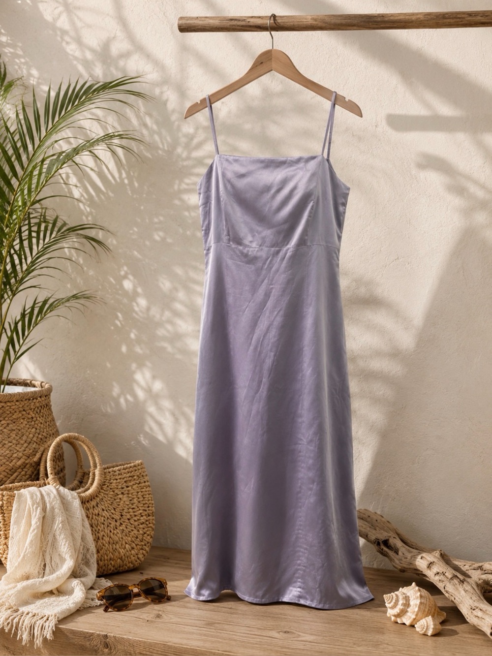 Vera Wang lilac Maxi Slip Dress Spaghetti Strap size 0